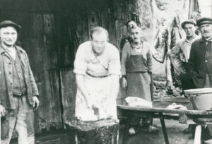 Schlachtfest bei Familie Reible