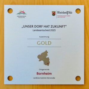 Äh goldische Plakett fer die stolze Bornemer